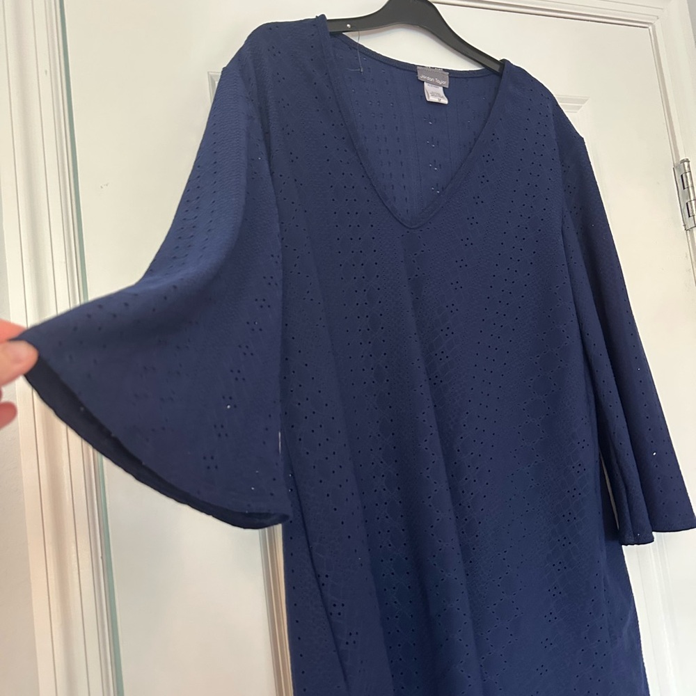 Jordan Taylor Deep Blue V-Neck Cover Up - Picture 2 of 3